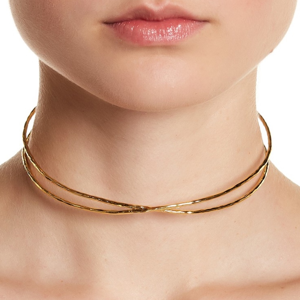 NEW! Gorjana Elea 18k Gold Plated Collar Necklace